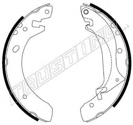 TRUSTING 7290 Комплект гальмівних колодок