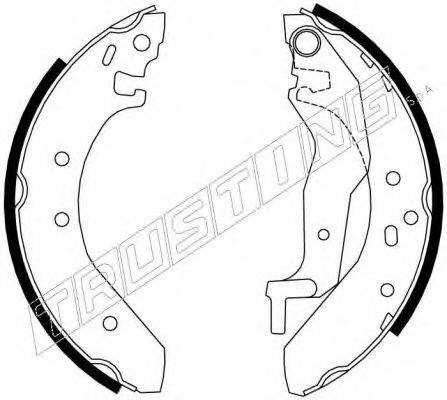 TRUSTING 7291 Комплект гальмівних колодок