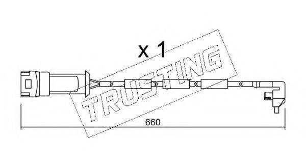 TRUSTING SU090 Сигналізатор, знос гальмівних колодок