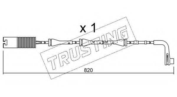 TRUSTING SU151 Сигналізатор, знос гальмівних колодок