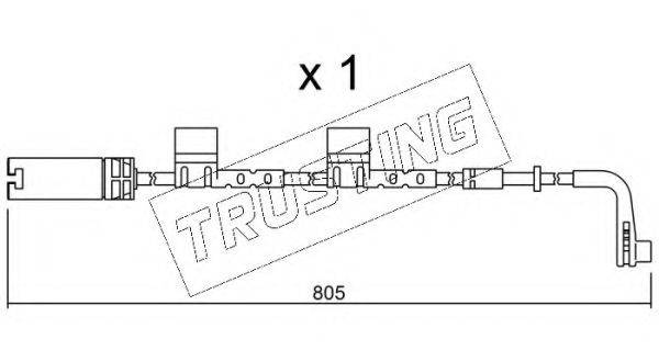 TRUSTING SU222 Сигналізатор, знос гальмівних колодок