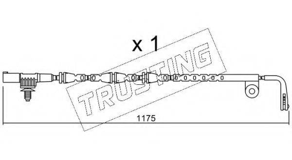 TRUSTING SU228 Сигналізатор, знос гальмівних колодок