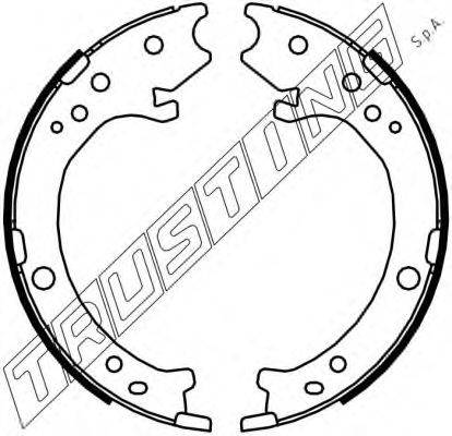 TRUSTING 044025 Комплект гальмівних колодок, стоянкова гальмівна система