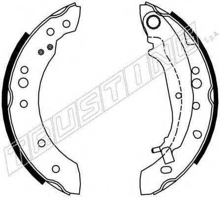 TRUSTING 7353 Комплект гальмівних колодок
