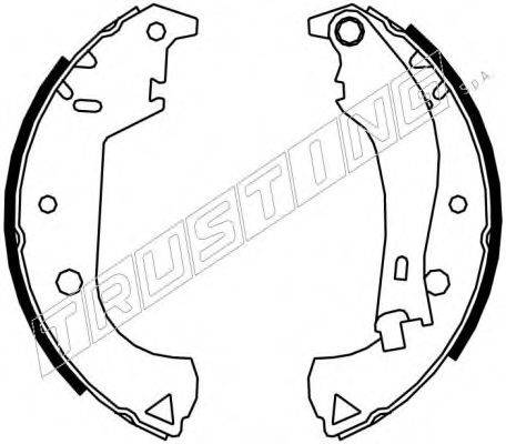 TRUSTING 7385 Комплект гальмівних колодок