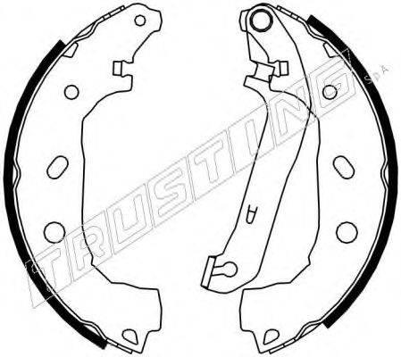 TRUSTING 7395 Комплект гальмівних колодок