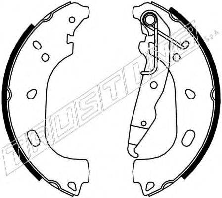 TRUSTING 073177 Комплект гальмівних колодок