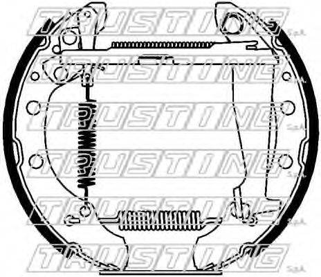 TRUSTING 6416 Комплект гальмівних колодок