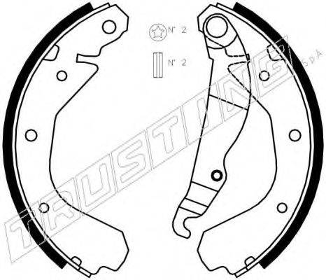 TRUSTING 7413 Комплект гальмівних колодок