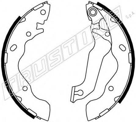 TRUSTING 7421 Комплект гальмівних колодок