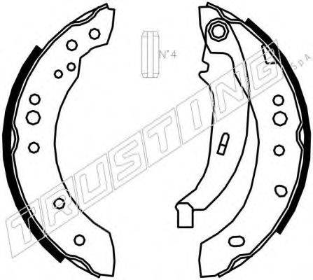 TRUSTING 088241 Комплект гальмівних колодок