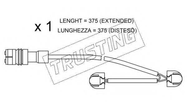 TRUSTING SU267 Сигналізатор, знос гальмівних колодок