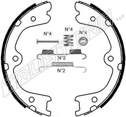 TRUSTING 067201K Комплект гальмівних колодок, стоянкова гальмівна система