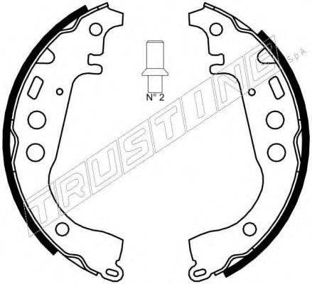 TRUSTING 7451 Комплект гальмівних колодок