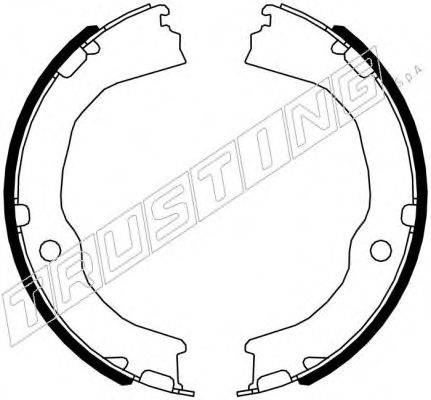 TRUSTING 027010 Комплект гальмівних колодок, стоянкова гальмівна система