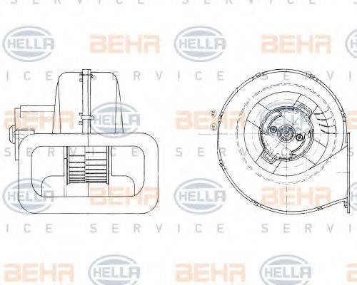 HELLA 8EW009158611 Вентилятор салону