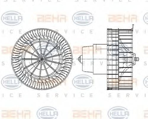 HELLA 8EW009159311 Вентилятор салону