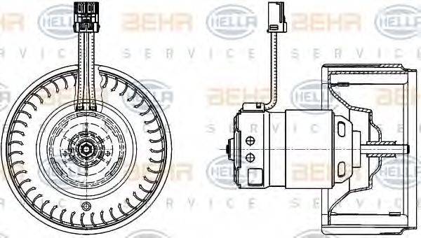 HELLA 8EW009159631 Вентилятор салону