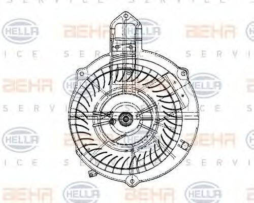 HELLA 8EW009159751 Вентилятор салону