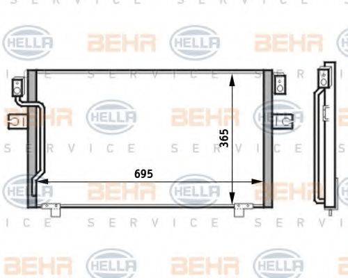 HELLA 8FC351024171 Конденсатор, кондиціонер