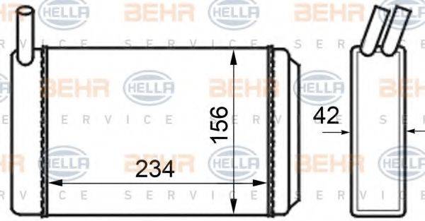 HELLA 8FH351024211 Теплообмінник, опалення салону