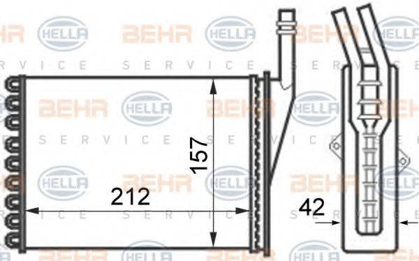 HELLA 8FH351024351 Теплообмінник, опалення салону