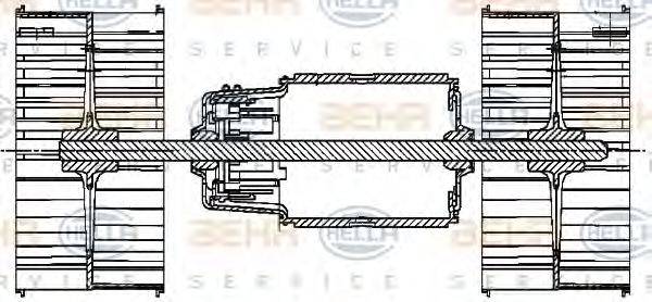 HELLA 8EW351024481 Вентилятор салону