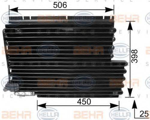 HELLA 8FC351035301 Конденсатор, кондиціонер