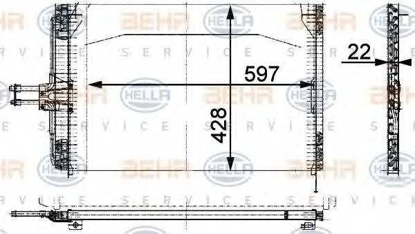 HELLA 8FC351035461 Конденсатор, кондиціонер