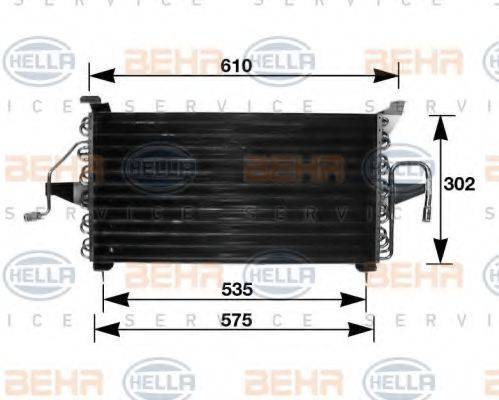 HELLA 8FC351035681 Конденсатор, кондиціонер