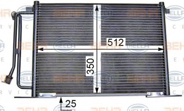 HELLA 8FC351036411 Конденсатор, кондиціонер