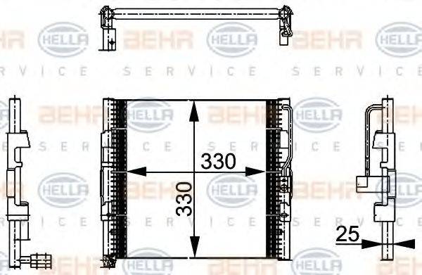 HELLA 8FC351037071 Конденсатор, кондиціонер