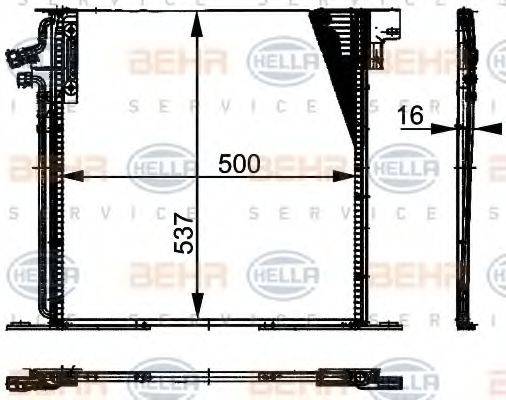 HELLA 8FC351037341 Конденсатор, кондиціонер