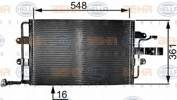 HELLA 8FC351037651 Конденсатор, кондиціонер