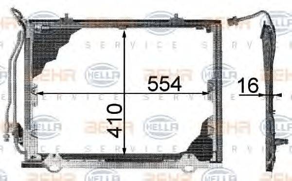 HELLA 8FC351038451 Конденсатор, кондиціонер