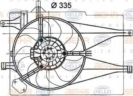 HELLA 8EW351041041 Вентилятор, охолодження двигуна