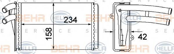 HELLA 8FH351045101 Теплообмінник, опалення салону