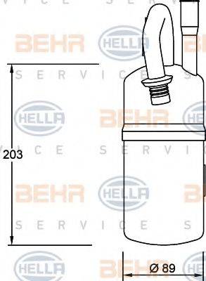 HELLA 8FT351192051 Осушувач, кондиціонер