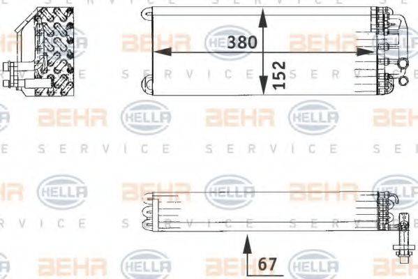 HELLA 8FV351211171 Випарник, кондиціонер