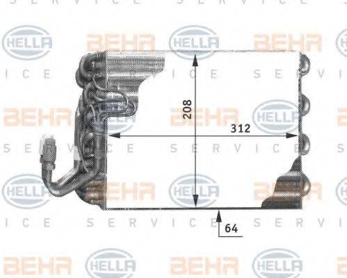 HELLA 8FV351211541 Випарник, кондиціонер