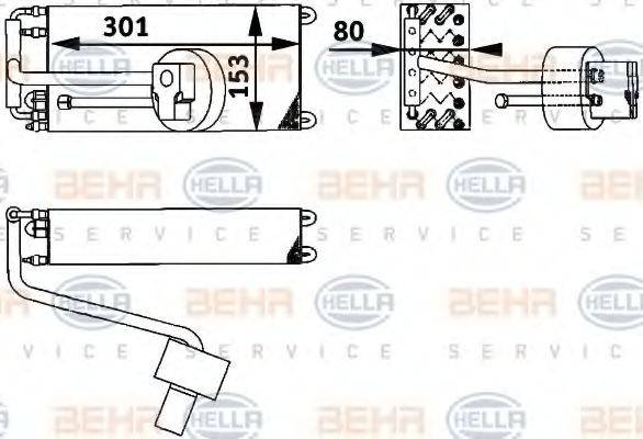 HELLA 8FV351211601 Випарник, кондиціонер