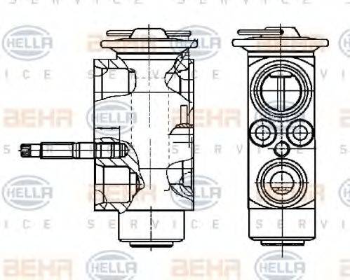 HELLA 8UW351239271 Розширювальний клапан, кондиціонер