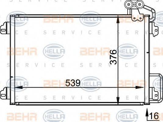 HELLA 8FC351300511 Конденсатор, кондиціонер