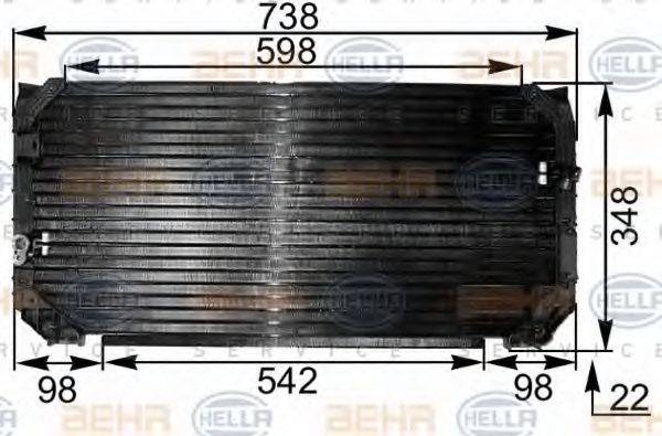 HELLA 8FC351300521 Конденсатор, кондиціонер