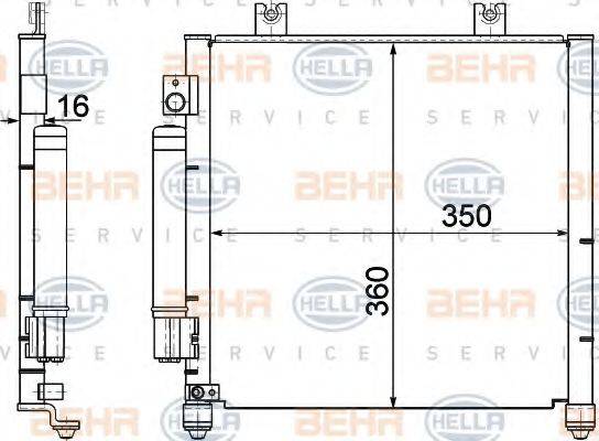 HELLA 8FC351301411 Конденсатор, кондиціонер