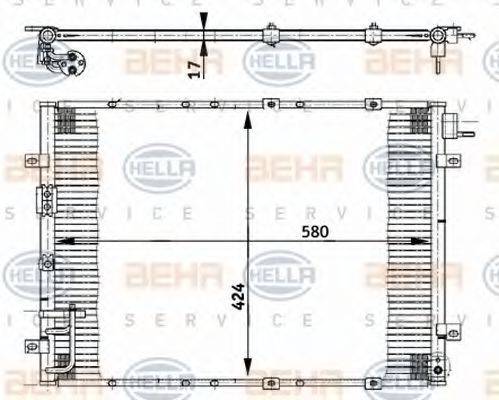 HELLA 8FC351302141 Конденсатор, кондиціонер