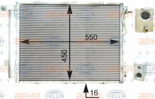 HELLA 8FC351303061 Конденсатор, кондиціонер