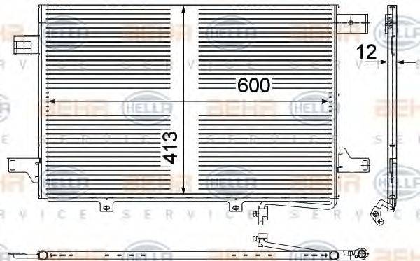 HELLA 8FC351303431 Конденсатор, кондиціонер