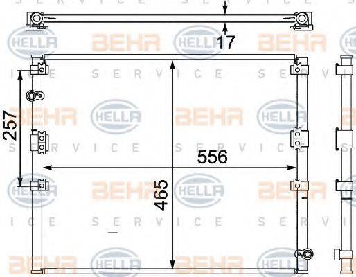 HELLA 8FC351304071 Конденсатор, кондиціонер