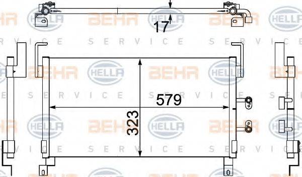 HELLA 8FC351304371 Конденсатор, кондиціонер